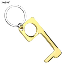 HOSHI ZINC Alloy Non-contact Safety Door Opener EDC Door Opener with Key Ring Alloy Press Elevator Tool Door Handle Key